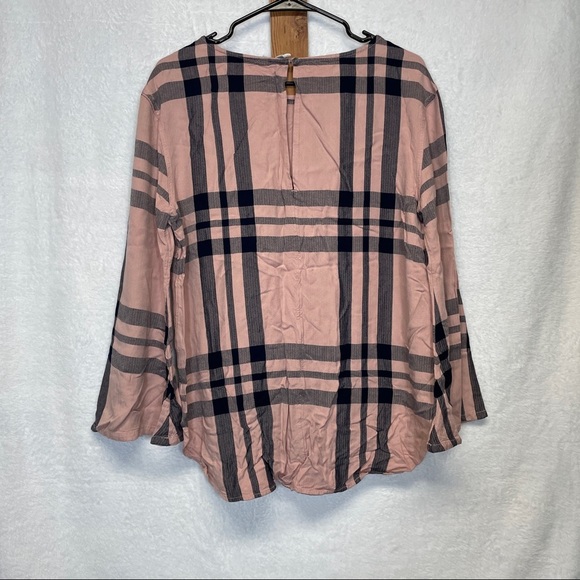 Treasure & Bond Pink & Gray Stripe Long Sleeve Top Size L - Picture 4 of 10